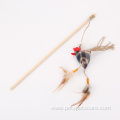 Zongzi Shaped Rooster Shaped Wooden Cat Stick Toy